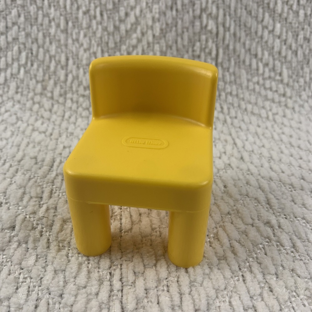 Vintage LITTLE TIKES Dollhouse‎ Size YELLOW CHAIR Plastic 3" Tall  Replacement